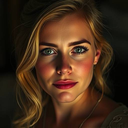 Detailed portrait of Eleanor Vance, showing her captivating presence and dramatic flair.