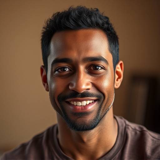 Portrait of Marcus Bellamy, a comedy actor celebrated for his role in 'Laugh Track Lane'.
